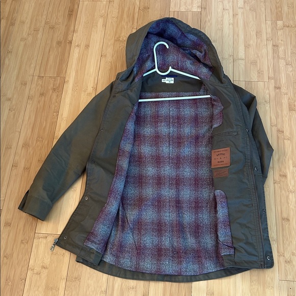 Bridge & Burn Waxed Canvas Hooded Barn Jacket Utility Jacket Women’s - Picture 5 of 13